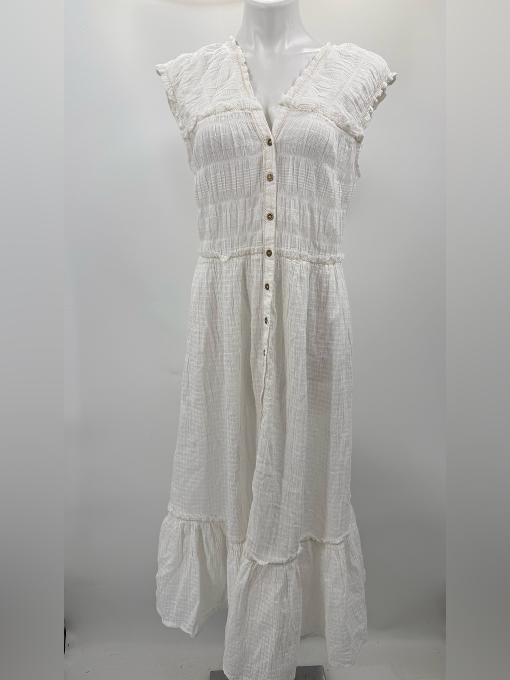Free People Desert Dazed Midi Dress White Size Medium